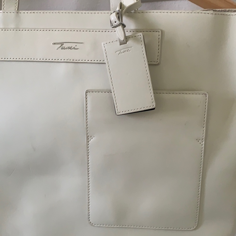 Travel TUMI bag tote, soft pure leather